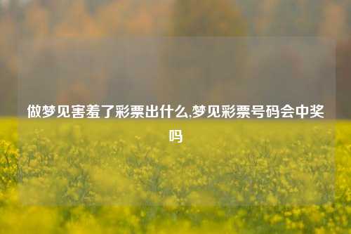 做梦见害羞了彩票出什么,梦见彩票号码会中奖吗