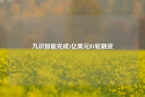 九识智能完成1亿美元B1轮融资