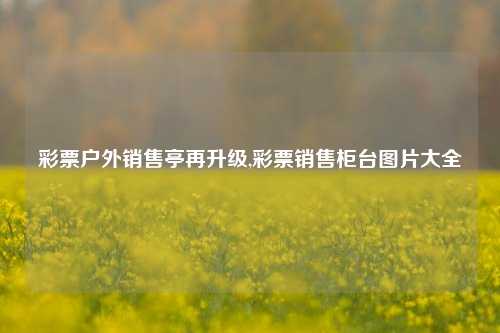 彩票户外销售亭再升级,彩票销售柜台图片大全