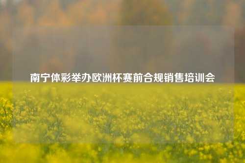 南宁体彩举办欧洲杯赛前合规销售培训会