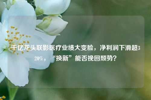 千亿龙头联影医疗业绩大变脸，净利润下滑超320%，“换新”能否挽回颓势？