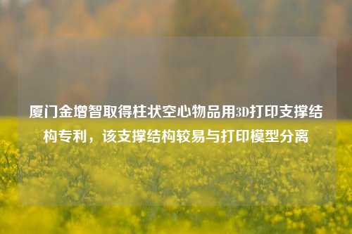 厦门金增智取得柱状空心物品用3D打印支撑结构专利，该支撑结构较易与打印模型分离