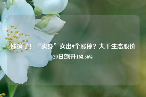 涨疯了！“卖身”卖出9个涨停？大千生态股价20日飙升168.56%