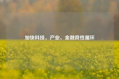 加快科技、产业、金融良性循环