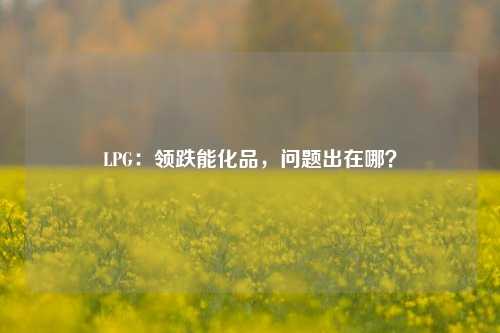 LPG：领跌能化品，问题出在哪？