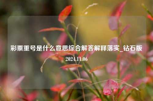 彩票重号是什么意思综合解答解释落实_钻石版2024.11.06