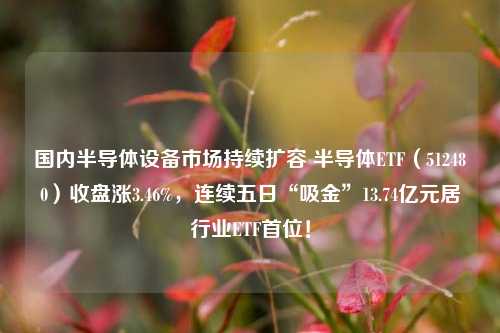 国内半导体设备市场持续扩容 半导体ETF（512480）收盘涨3.46%，连续五日“吸金”13.74亿元居行业ETF首位！