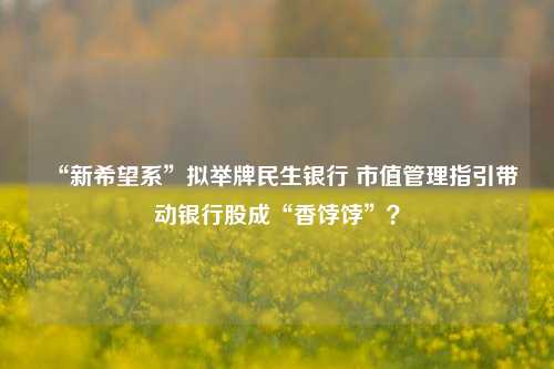 “新希望系”拟举牌民生银行 市值管理指引带动银行股成“香饽饽”？